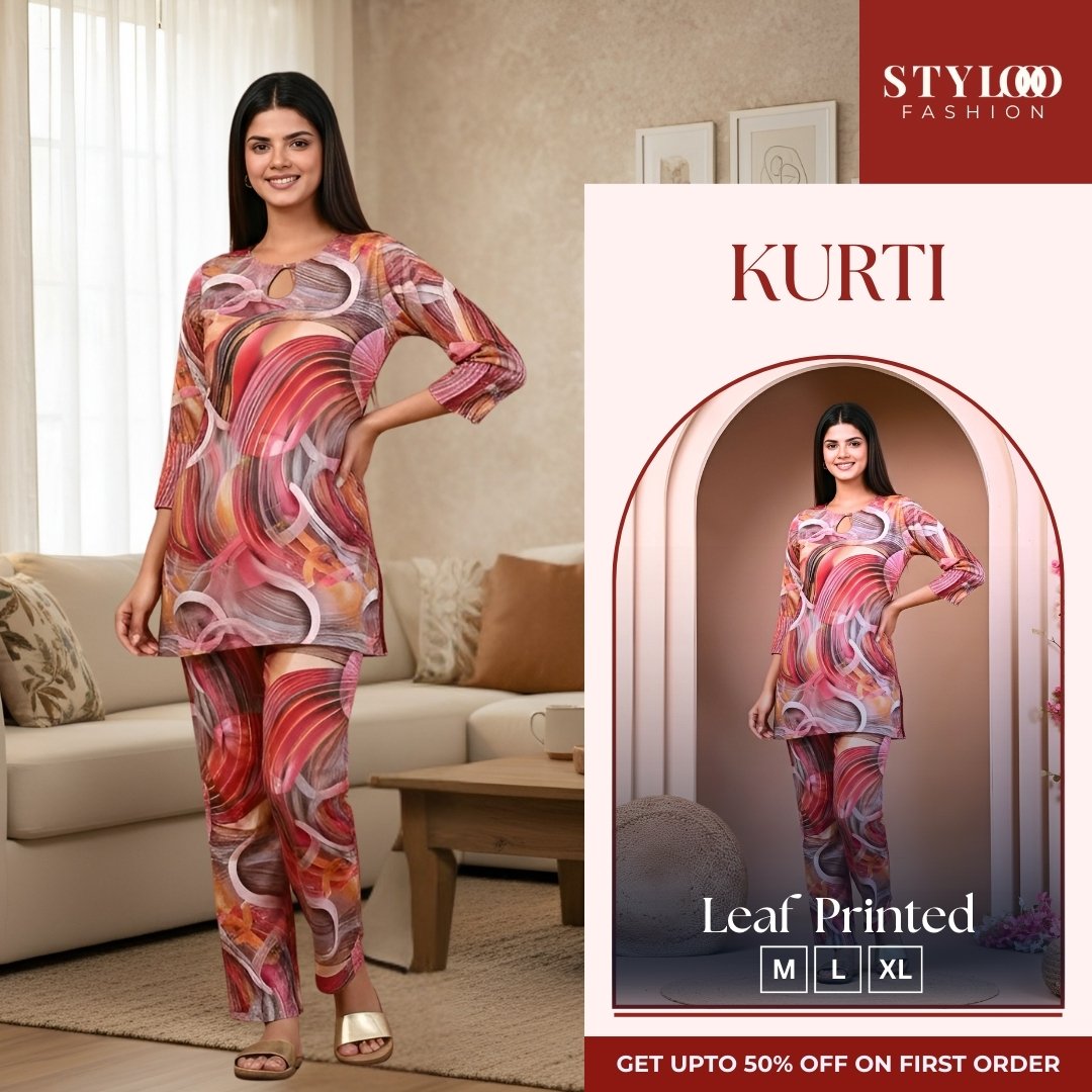 Women Multicolor Abstract Printed Co-Ord Set (TBMS-W-003)